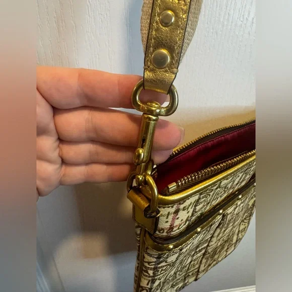 COACH Tattersall Graffiti Swingpack Crossbody Bag Heritage Purse Metal G… - Picture 9 of 11